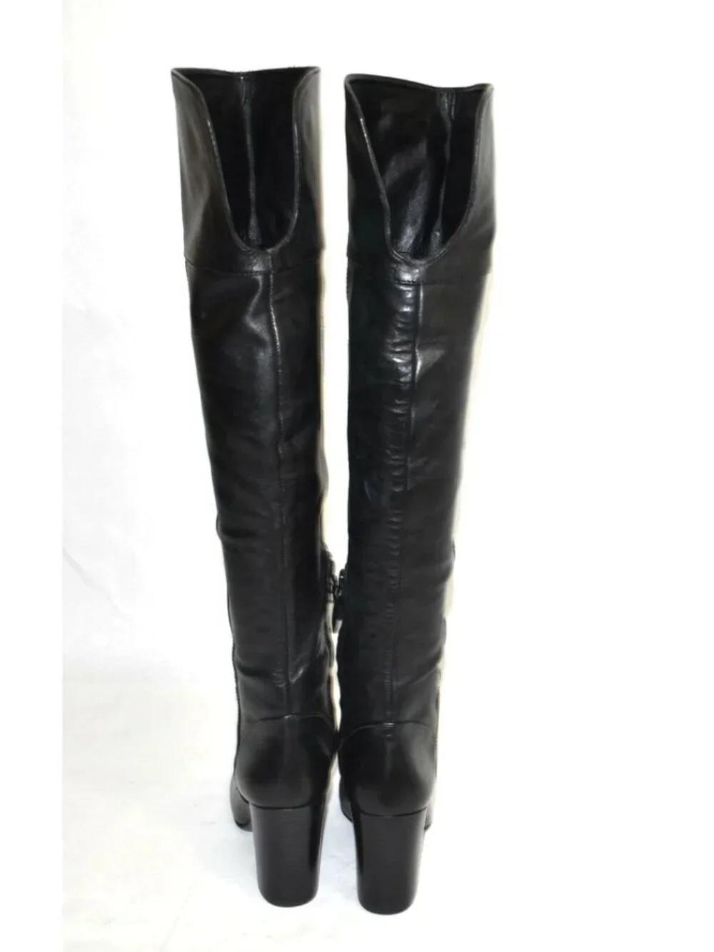 New Tory Burch Bowie Over The Knee Leather Boot Black Size 5.5 OTK DD23